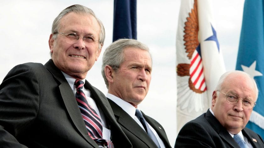 Donald-Rumsfeld-net-worth-bush